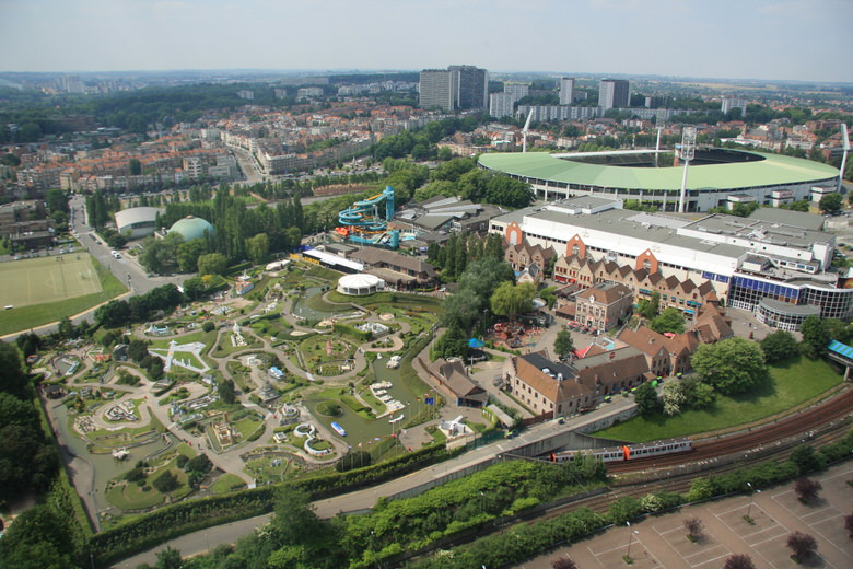 Mini-Europe, Brupark and the Heysel stadium view from Atomium